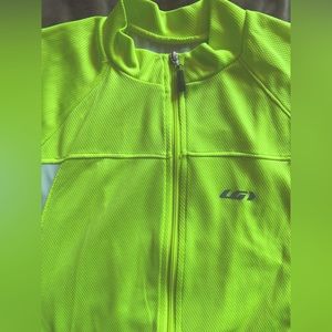 High Visibility Long Sleeve Full Zip Cycling Jacket, Sz Small
